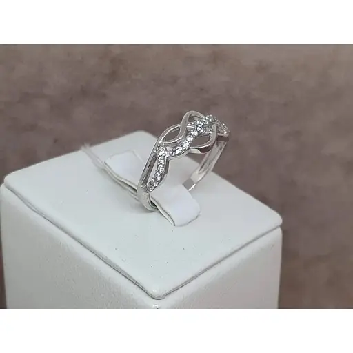 Срібне кільце Агні ВЕНЕЦЬ з фіанітами. 1017/1Р-CZ 17 - фото 3