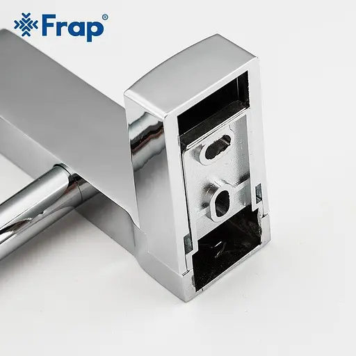 Тримач для рушника Frap F1809 з 2-ма накладками 600 мм білий/хром Хром - фото 2