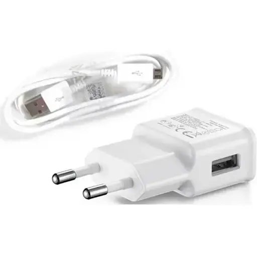 Зарядний пристрій Samsung + micro-USB кабель універсальний білий - фото 1