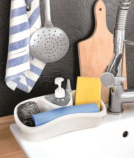 Кухонный аксессуар с емкостью для хранения и жидкого мыла Snips, белый - фото 5