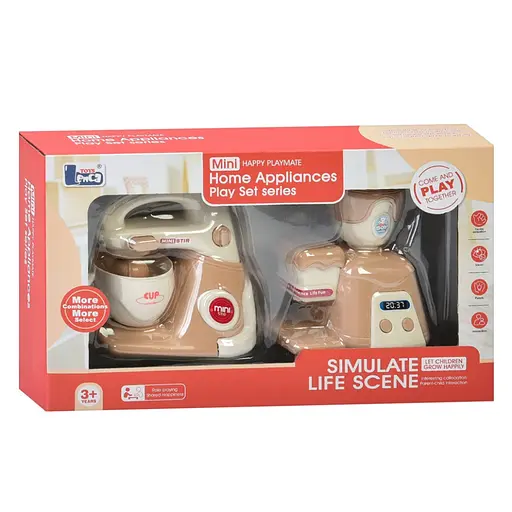 Детская бытовая техника "Миксер-Кофемашина" Bambi E05 механический вращающийся венчик - фото 3