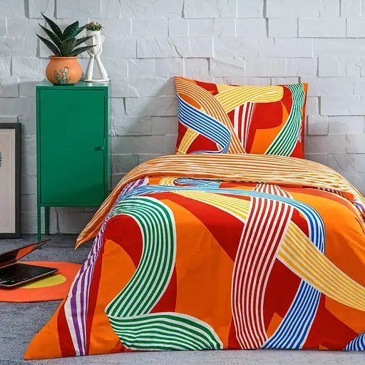 Постельное белье Meadow Turuncu Ранфорс / простыня на резинке Tac pbe0051203 - фото 1