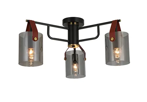 Люстра в стиле лофт на 3 плафона G 321036/3 Copper+Matt black