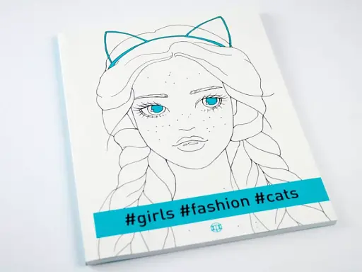 Розмальовка #Girls#Fashion#Cats - фото 2
