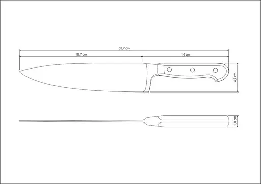 Нож поваренный TRAMONTINA CENTURY, 203 мм (508392) - фото 4