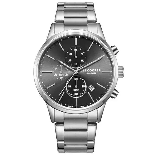 Чоловічий водостійкий наручний годинник Lee Cooper Plane (Сріблястий)