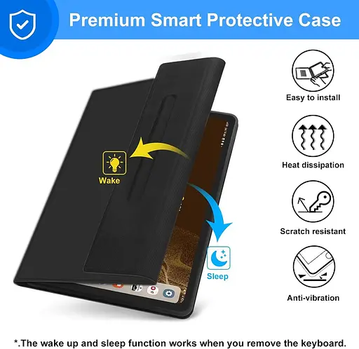 Чохол для клавіатури FOGARI Samsung Galaxy Tab S8 Ultra 14,6'' | Клавіатура трекпада з 7-колірним підсвічуванням для Samsung - фото 3