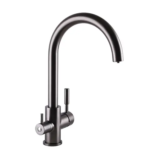 Змішувач для кухні під осмос Globus Lux GLLR-0333-11-graphite Чорний матовий - фото 1