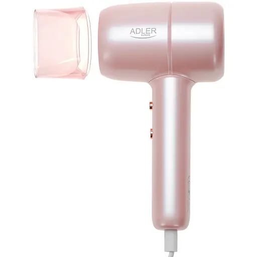 Фен Adler AD 2279p pink 1800Вт/ 2 швидкості/ хол.обдув/ темп.режимів-2/іонізація/ насадки - 1 шт. - фото 6