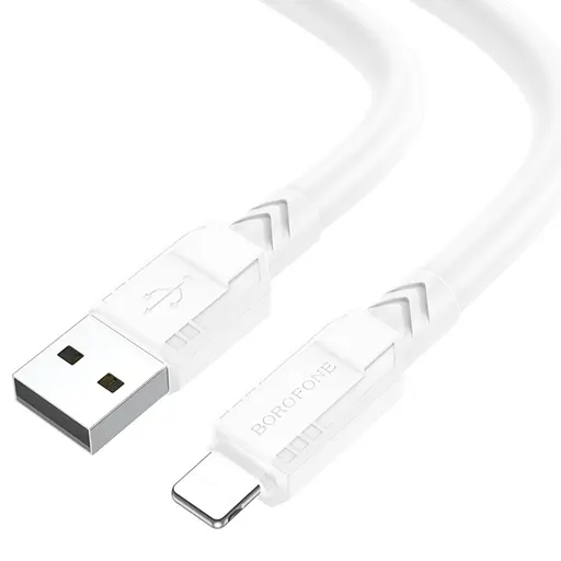 Кабель Borofone BX81 USB to Lightning 1 м белый - фото 1