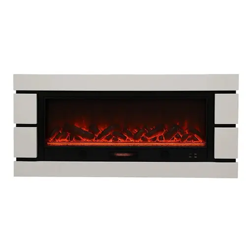 Електричний камін Logos Long 158 1500Вт Bluetooth звук потріскування дров White (10080142)