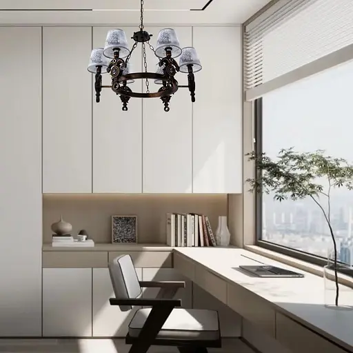 Люстра Классическая Sirius YG 18233-6P на 6 плафонов - фото 3