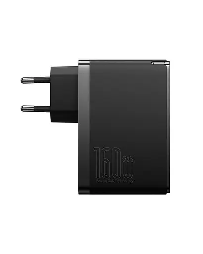 Зарядний пристрій блок і кабель 240W Baseus GaN 5 Pro 160 W 1U+2C (P10110825113-00) чорний - фото 2