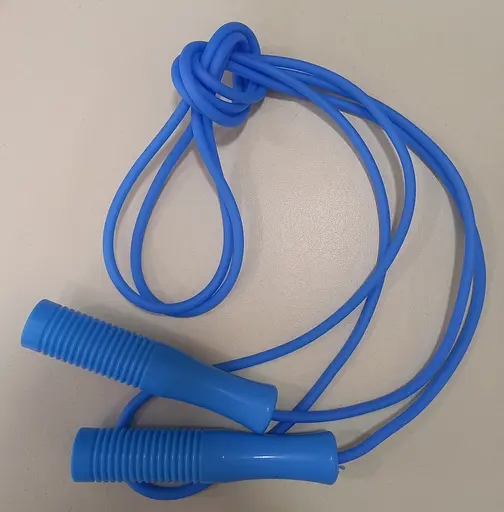 Скакалка С 34147 цветная, длина 250см, толщина 4,1мм (6900067341471) Голубой - фото 1