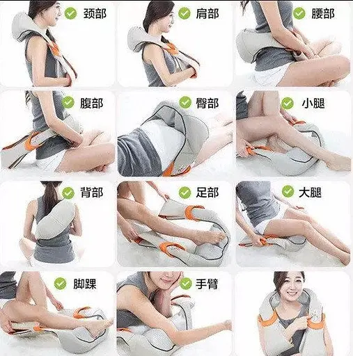 Шиацу Массажер для шеи, плеч, спины и поясницы 6 кнопок 65 W (Оригинал) - фото 6