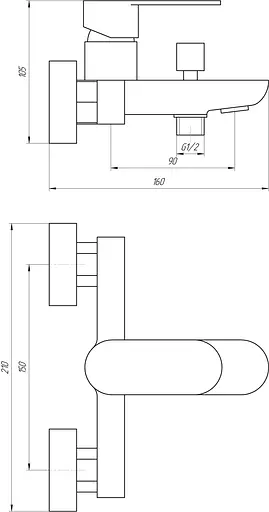 Змішувач для ванни Topaz Barts TB 07101-H36 Хром - фото 5