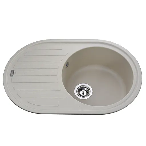 Кухонна мийка гранітна Globus Lux Ohara слонова кiстка 770x500мм-А0005 - фото 1