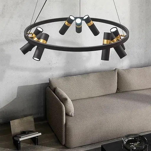 Современный светильник Spoor с плафонами-спотами Line.F J 063/18 BK - фото 4