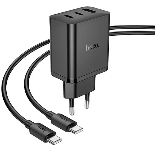СЗУ Hoco N50 Scenery PD45W (1USB-A/2C) + кабель Type-C to Type-C - фото 3