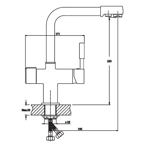 Змішувач для кухні Haiba HANS 021 білий (HB0842) - фото 2