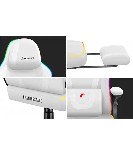 Компьютерное кресло Huzaro Force 4.6 White RGB ткань - фото 9