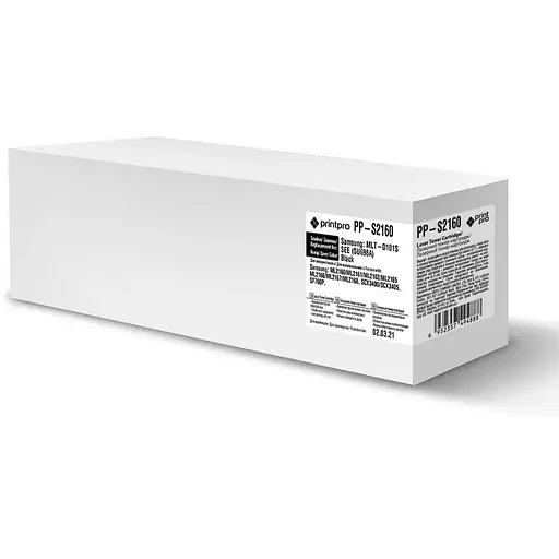 Картридж Samsung MLT-D101S, Black, ML-2160/2165/2168, SCX-3400/3405, SF-760P, 1500 стор, PrintPro (PP-S2160)