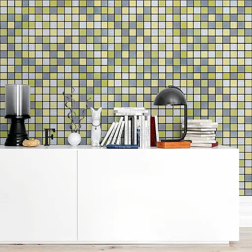 Самоклеюча алюмінієва плитка 300x300x3 мм Срібна із золотом шаxівниця SW-00001827 - фото 6