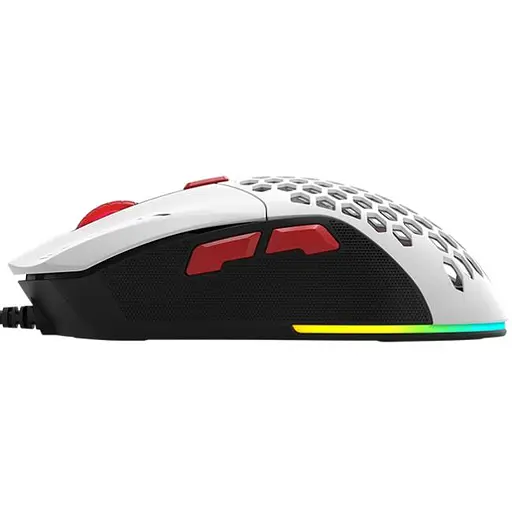 Мишка XTRIKE ME GM-316, ігрова, 7200dpi., 6кн., 13 режимів RGB, 2 панелі, біла - фото 8