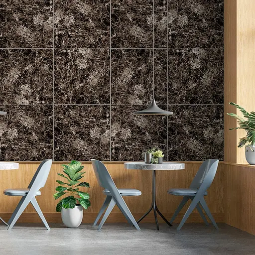 Декоративна ПВх плита 600x600x3 мм Сірий темно-сірий мармур S SW-00001628 - фото 6