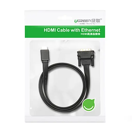 Кабель UGREEN HD106 HDMI to DVI Cable 2m (Black) (UGR-10135) - фото 8
