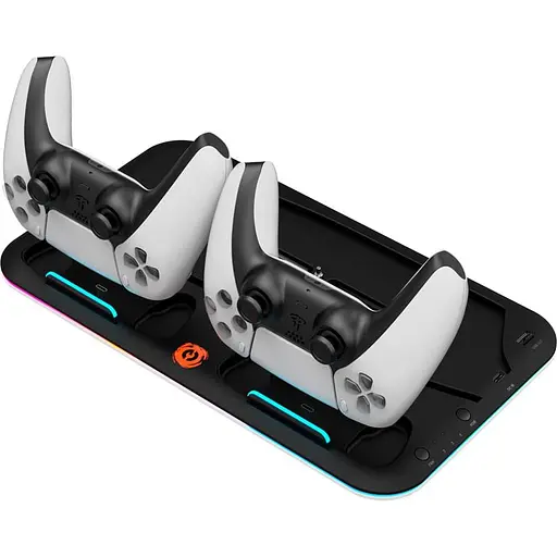 Пидставка для охолодження Canyon CS-5 RGB PS5 Charge Black (CND-CSPS5B) - фото 3