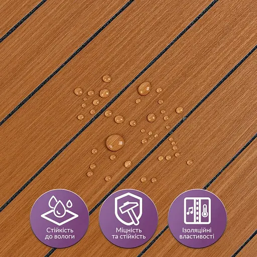 Покриття вінілове самоклеюче Wall Sticker 3D рейки 600х600х2.8мм SW-00003246 - фото 2