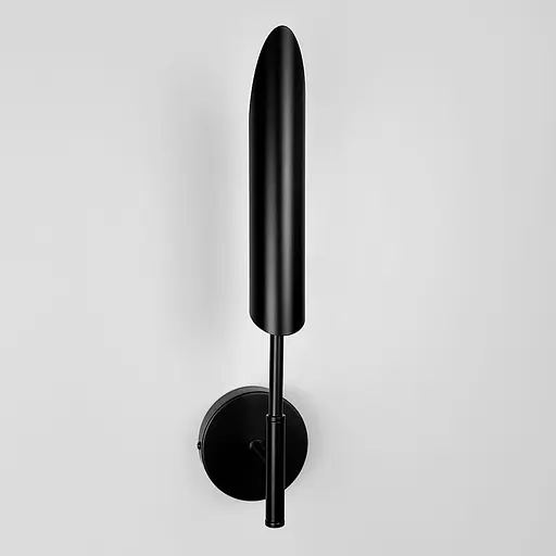 Бра в черном корпусе с металлическим удлиненным плафоном Line F Арт. W1825/1 BK - фото 2