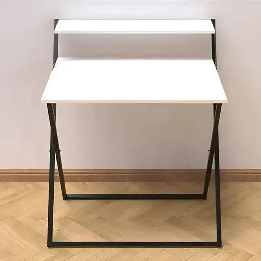 Стіл трансформер Компакт 4 750x790x720 Чорний метал ДСП Біле 16 мм FRD-104690