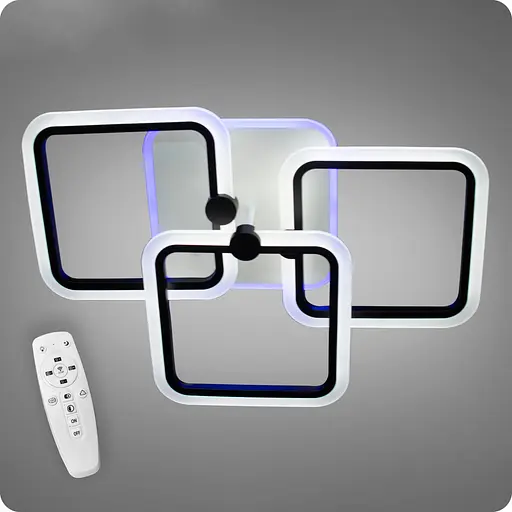 Люстра світлодіодна 517 Dlight 3color з пультом 65Вт Чорний (01817) - фото 1