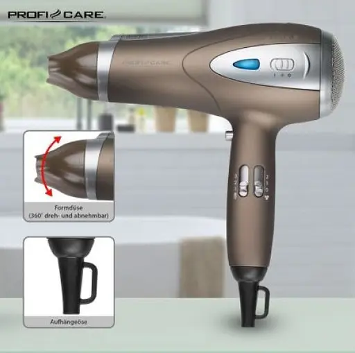 Фен Profi Care PC-HTD 3047 Brown з іонізацією - фото 3