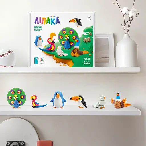 Набор самозатвердевающего пластилина Ліпака Птицы (15013-UA01) - фото 4