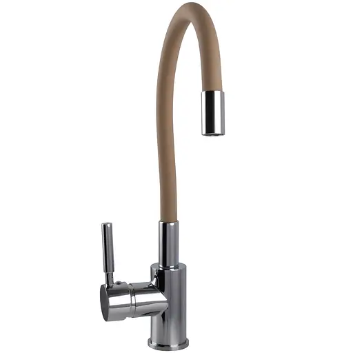 Смеситель для кухни Globus Lux LAZER GLLR-0203S-BG15 однорычажный поворотный с металлическим рычагом для удобства использования - фото 6