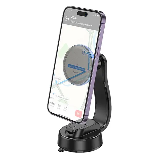 Автодержатель Hoco HW25 магнитный с беспроводной зарядкой черный - фото 5