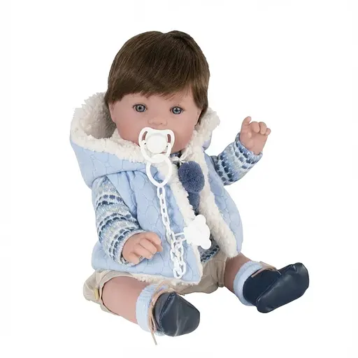 Лялька Munecas De Cuna хлопчик з коричневим волоссям 45 см (B45402)