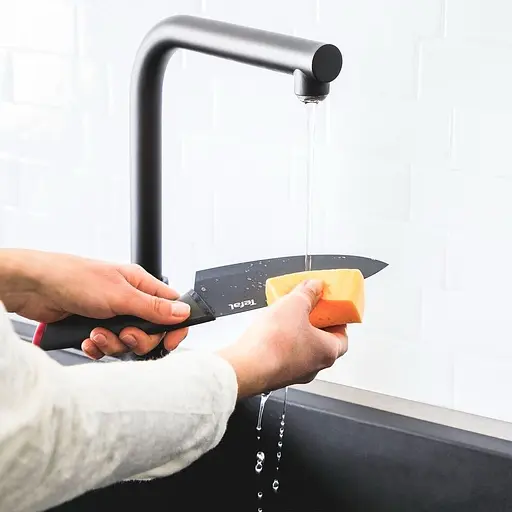 Tefal Набір ножів Fresh Kitchen, дерев'яна колода, 5шт, нержавіюча сталь, пластик, дерево, чорний - фото 6