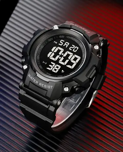 Чоловічий спортивний годинник Skmei 1886 (Чорний з чорним) - фото 4