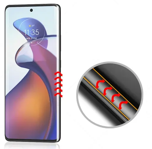 Захисне скло DK UV Curved для Motorola Edge 30 Ultra/Moto X30 Pro clear - фото 4