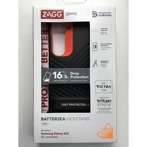 Протиударний чохол Gear4 Battersea D3O для Samsung Galaxy S23 Plus (6.6") Black Orange - фото 2