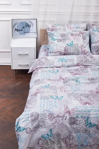 Комплект постельного белья Moon&Star Детский 110x140 см наволочки 2x50x50 см Butterfly Бязь Gold Люкс - фото 3