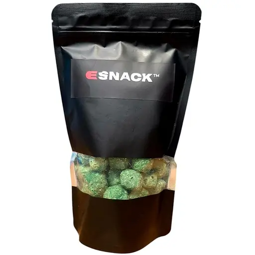 Сир круглий хрусткий Esnack Green Pesto 100 г