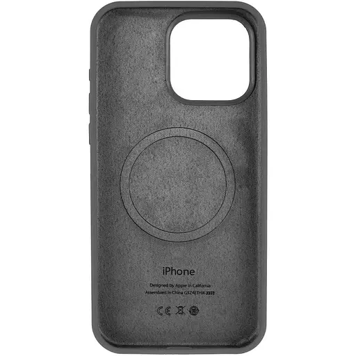 Чохол Epik Silicone Case AA Logo with MagSafe для Apple iPhone 15, 6.1 Сірий/Dark Gray - фото 3