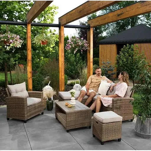 Комплект садових меблів Di Volio Dalmia бежевий/кремовий - фото 4