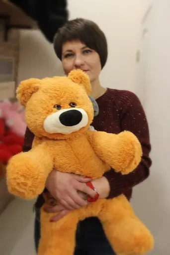 М'яка іграшка ведмідь Alina Бублик 77 см жовта - фото 2