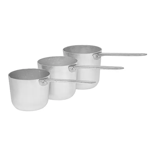 Набор из 3 турок для кофе кофеварка литая алюминиевая 500/400/350 мл, Полімет 86037 - фото 3